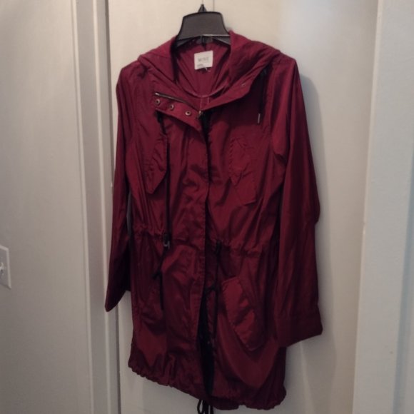 MINE Los Angeles women's size small utility jacket, burgundy, nwot - Picture 1 of 8